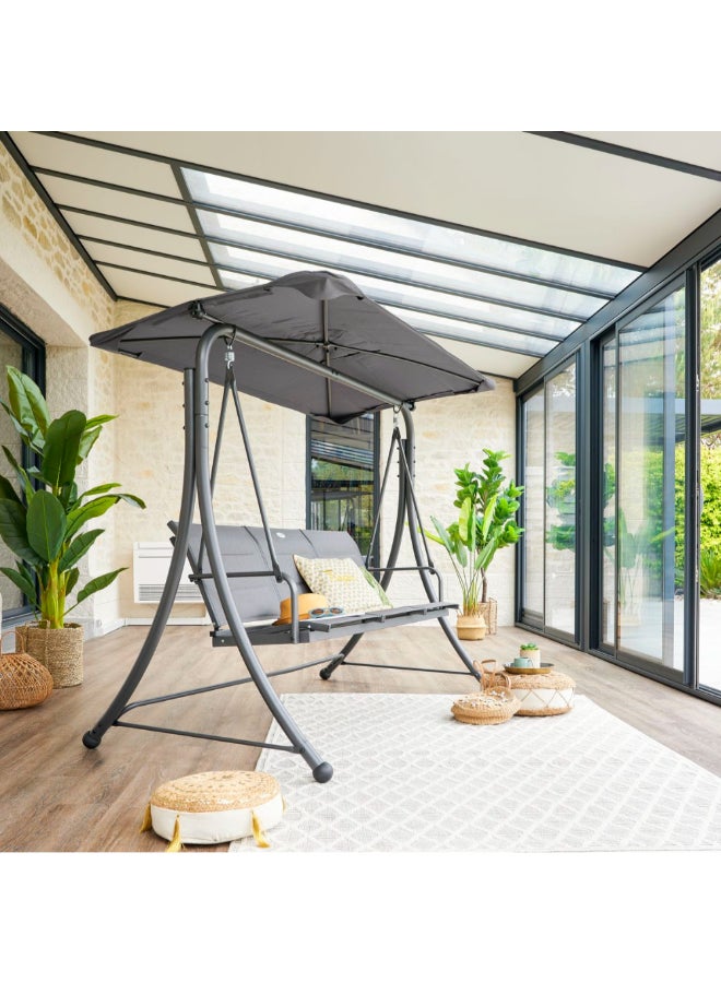 Hesperide Lako 3-Seater Garden Swing Graphite and Slate Grey 177 x 110 x 204 cm 165019 - Image 5